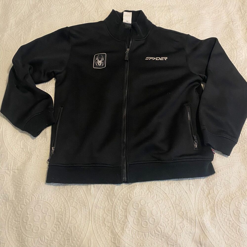 Spyder size Large Athletic Black Zip Up Jacket